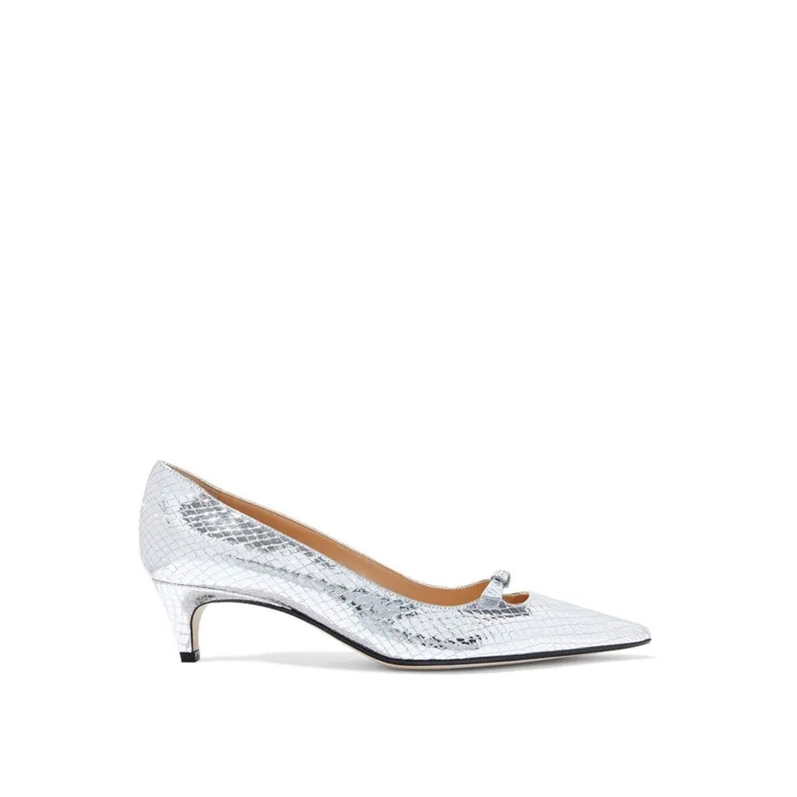 Isobel 045 Leather Pumps With Pointed Toe And Bow Detail