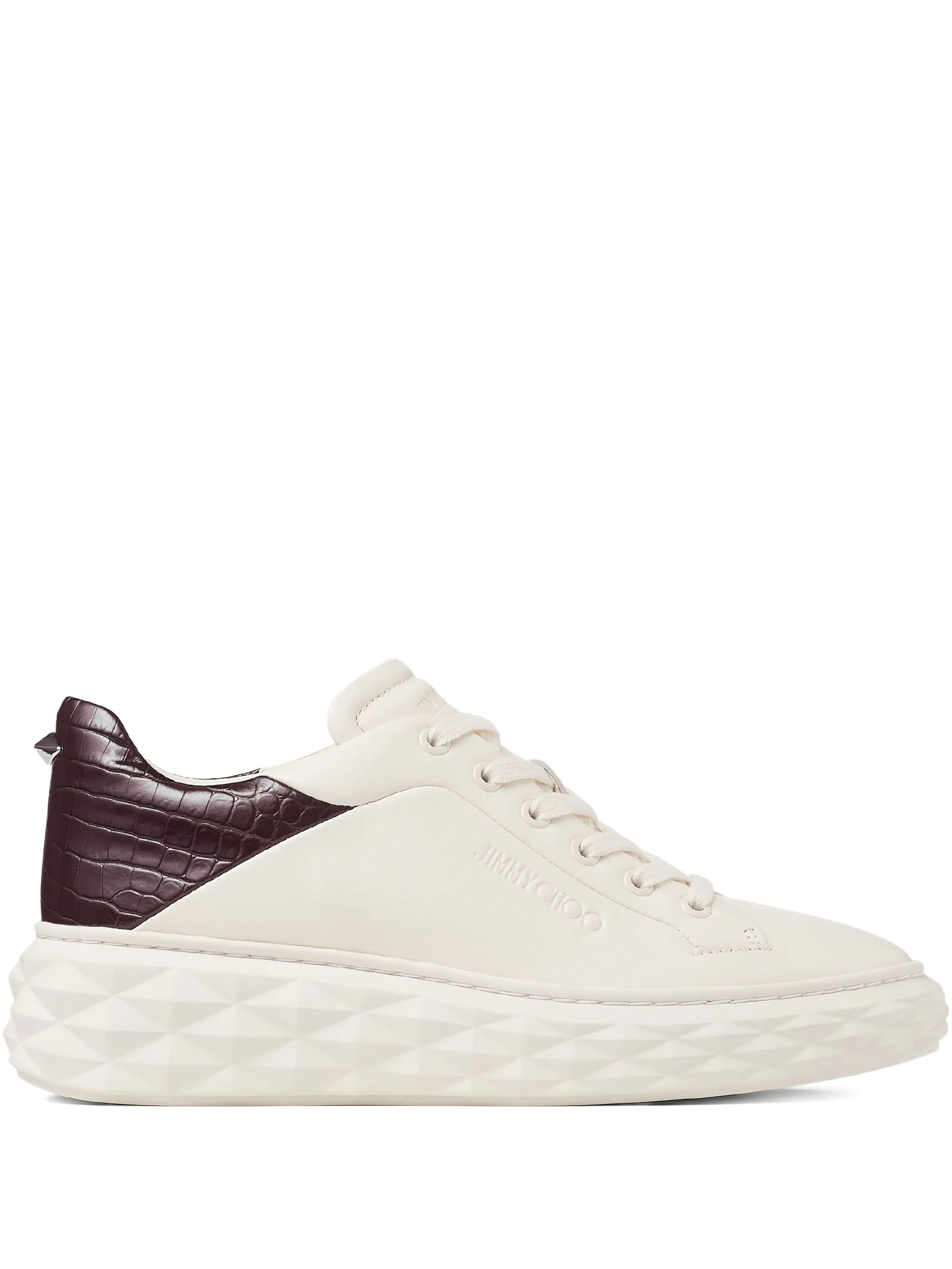 White Diamond Sculptural Nappa Sneakers