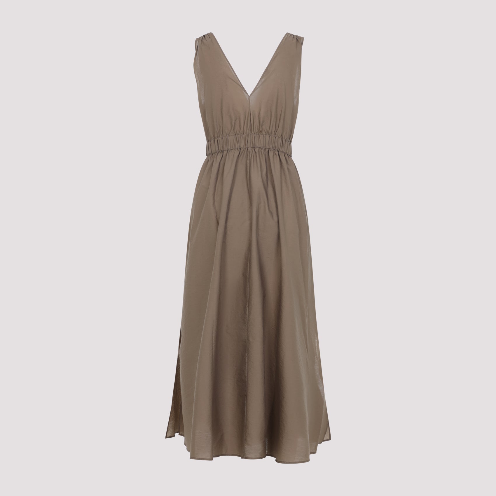 Sleeveless Midi Dress with D-Ring Belt