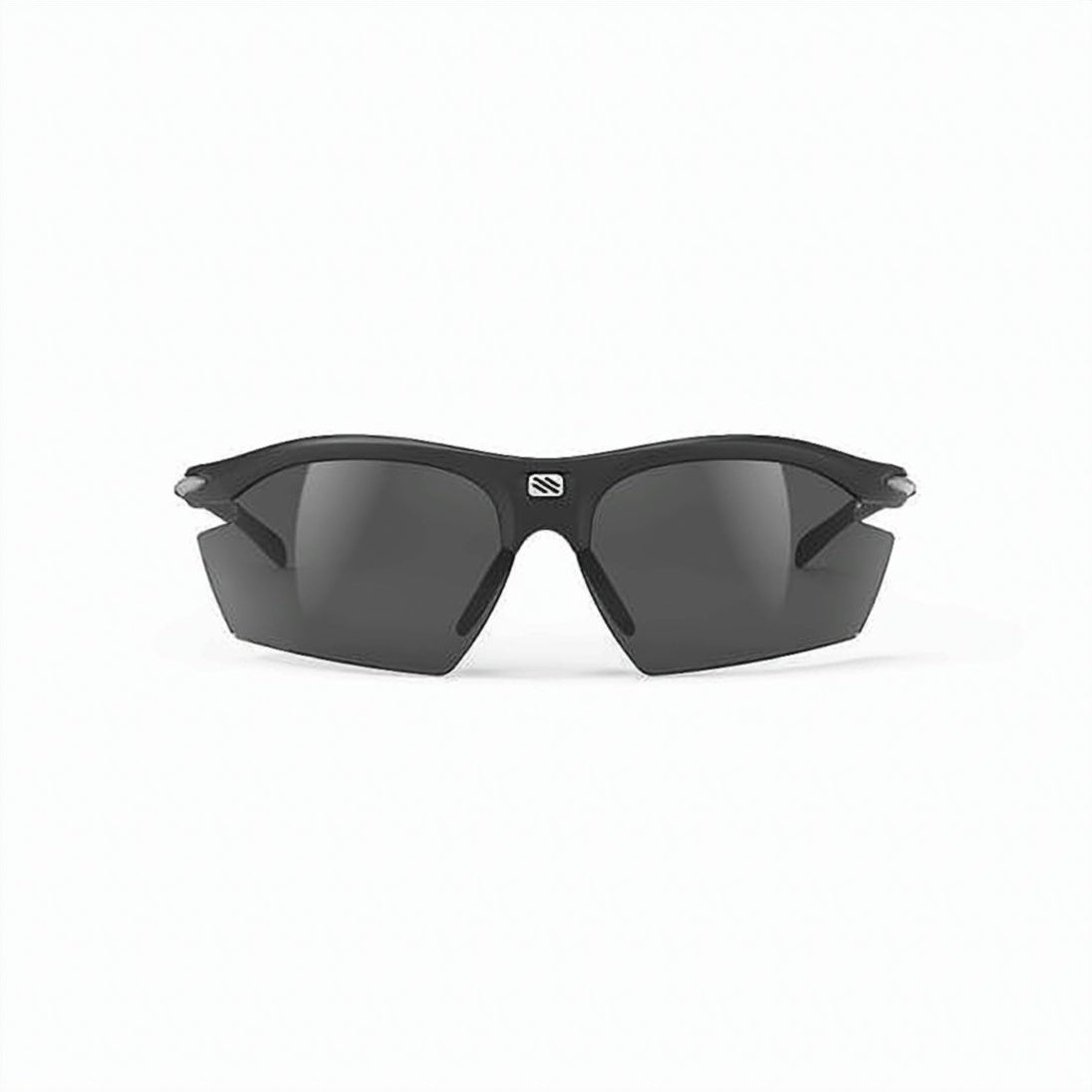 Semi-Rimless Black Sunglasses with Sporty Design