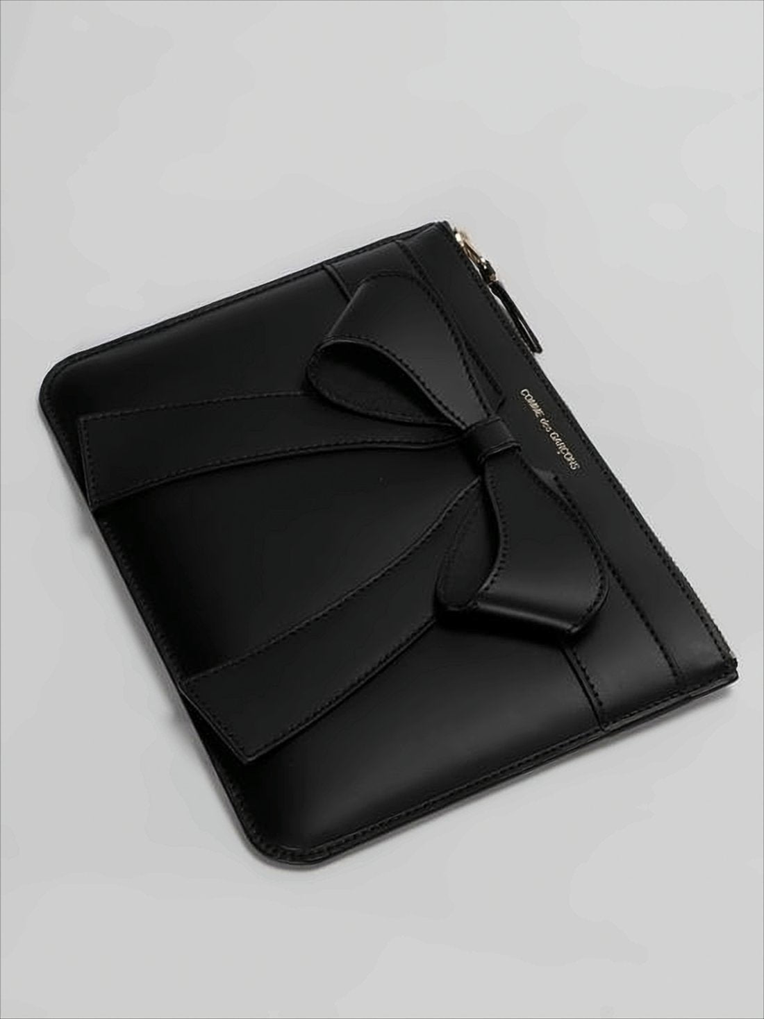 Rectangular Black Cowhide Leather Clutch