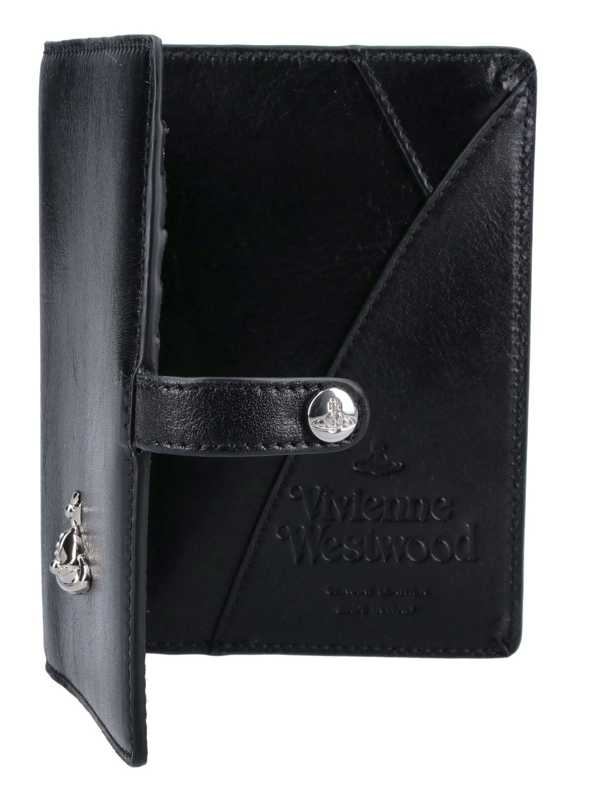 Black Orb Bi-fold Leather Cardholder