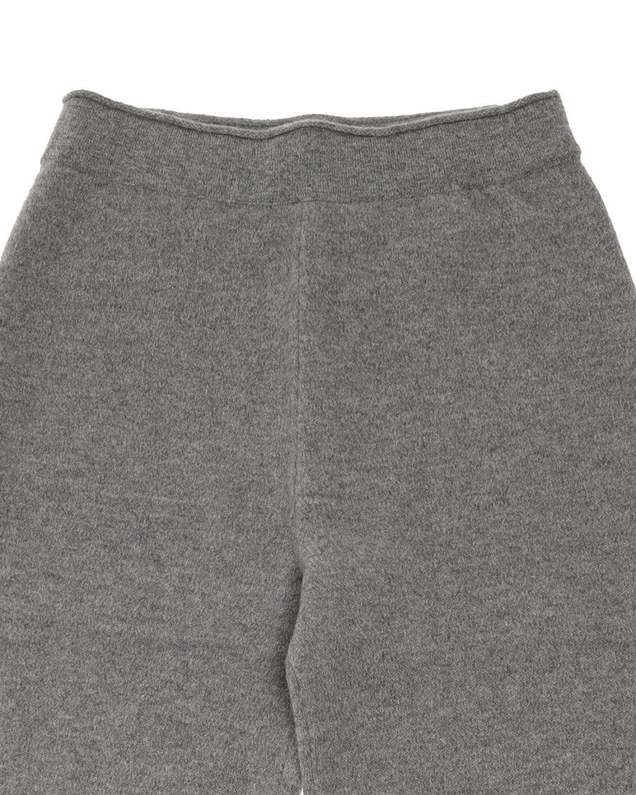 High-Rise Knit Pants with Relaxed Wide Leg