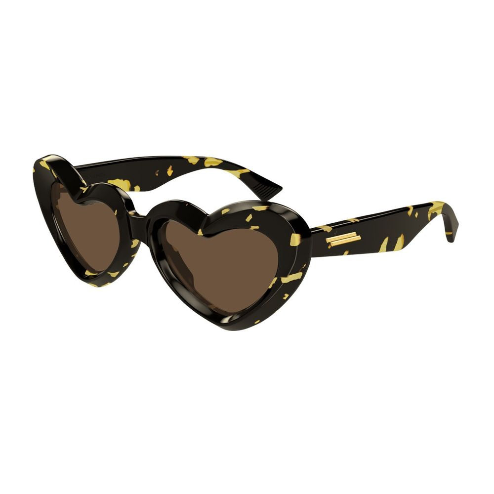Bv1432S Ribbon Line Heart-Shaped Havana Acetate Sunglasses