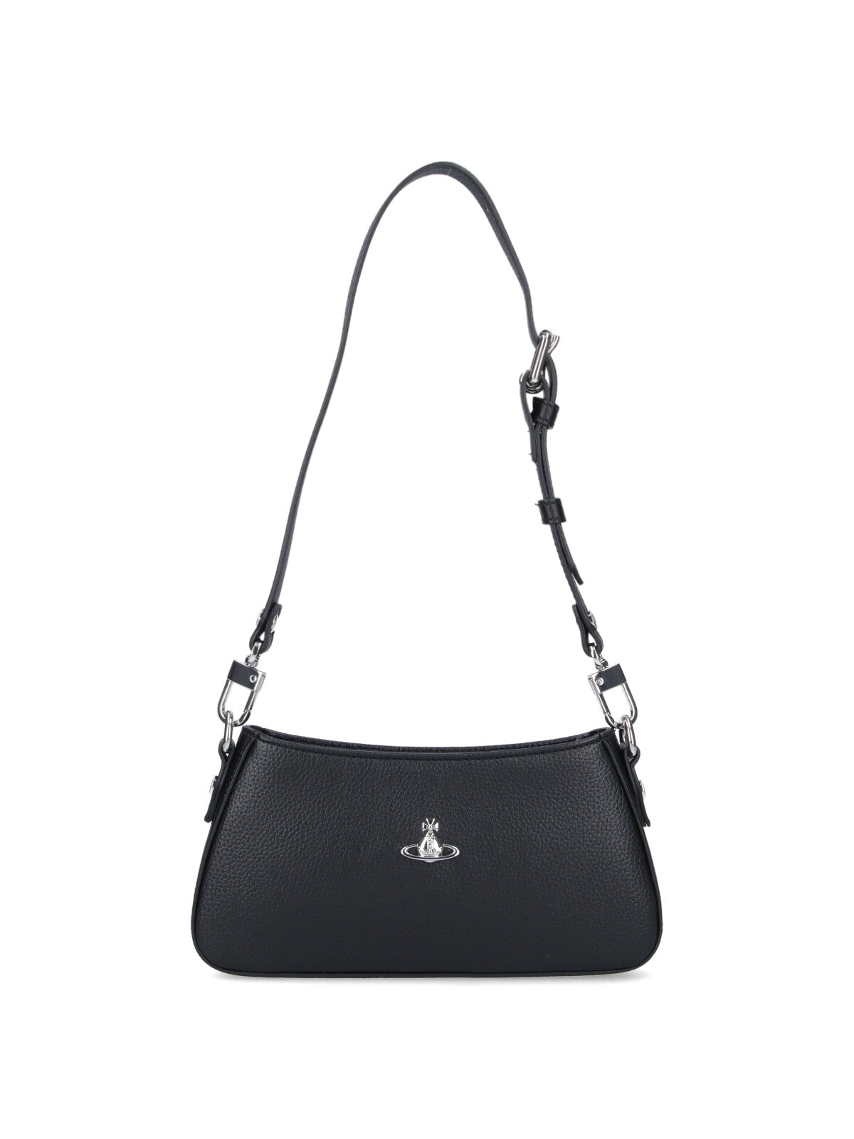 "Tasha" Shoulder Bag In Black Fabric