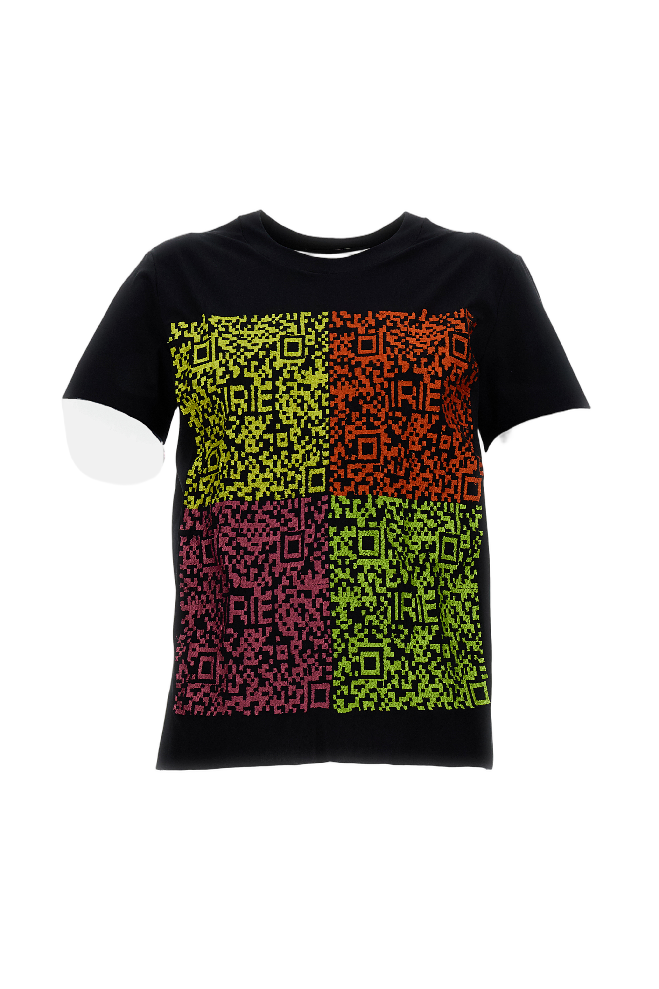 Classic Black T-Shirt with Round Neckline and Short Sleeves