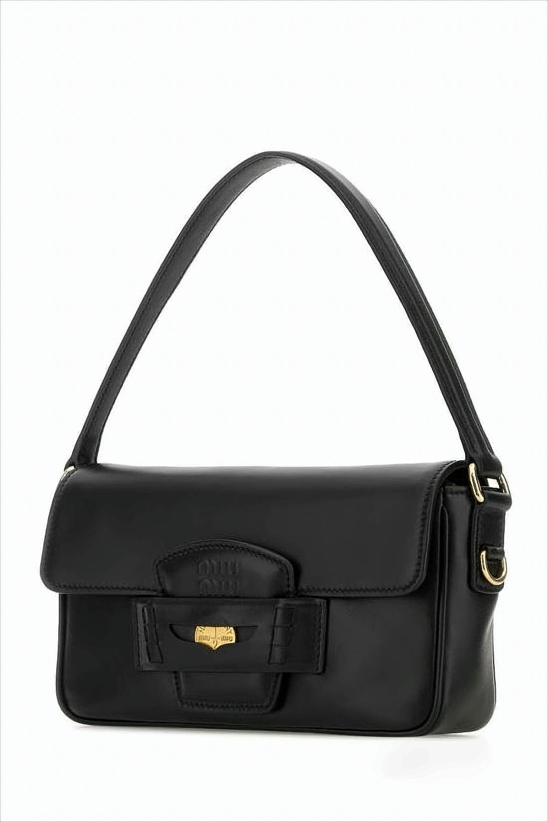 Rectangular Shoulder Bag in Smooth Calf Leather