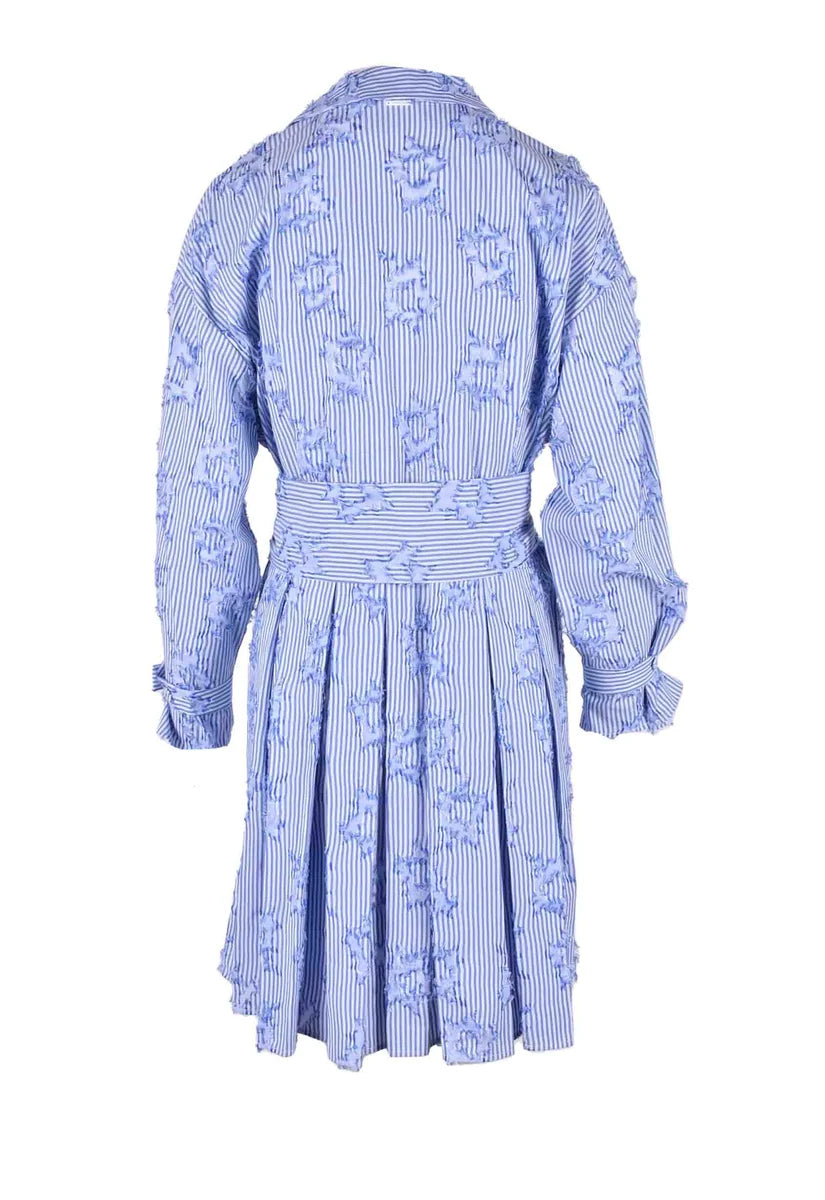 V-neck Mini Dress with Textured Loop Pattern