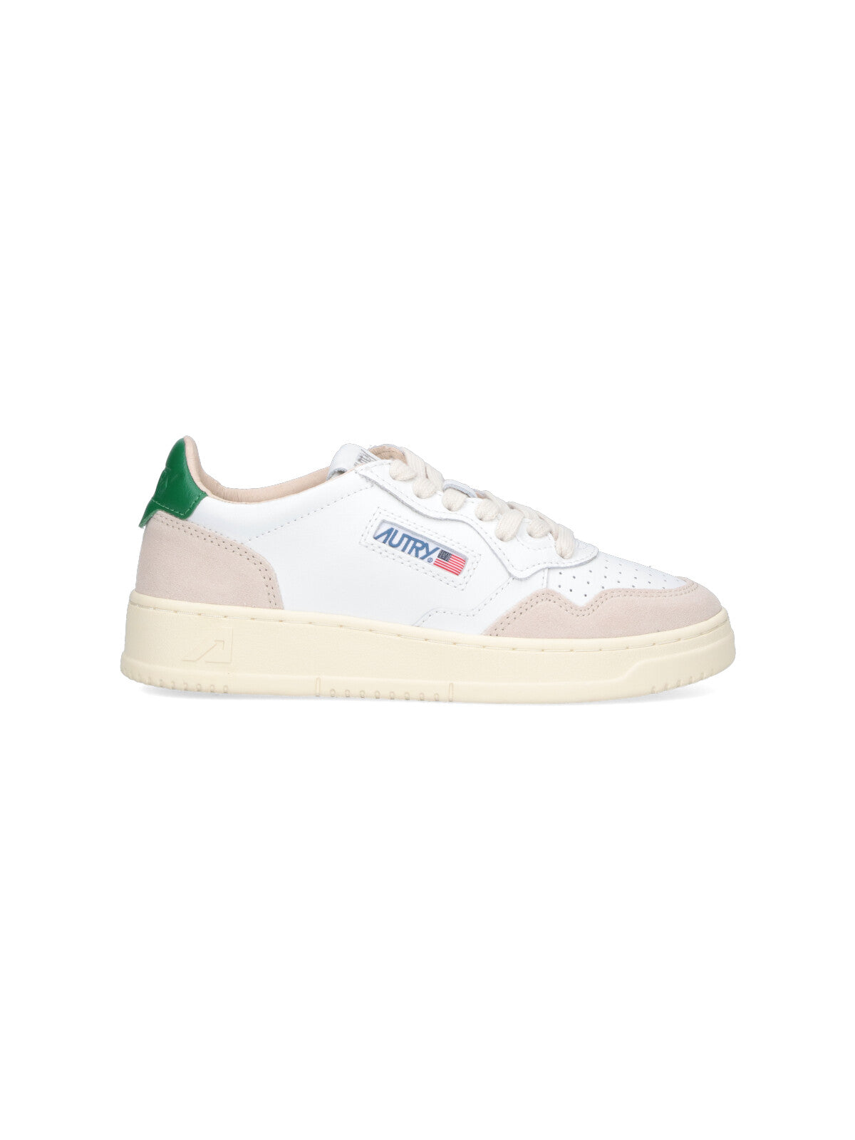 Low-Top White Leather Sneakers