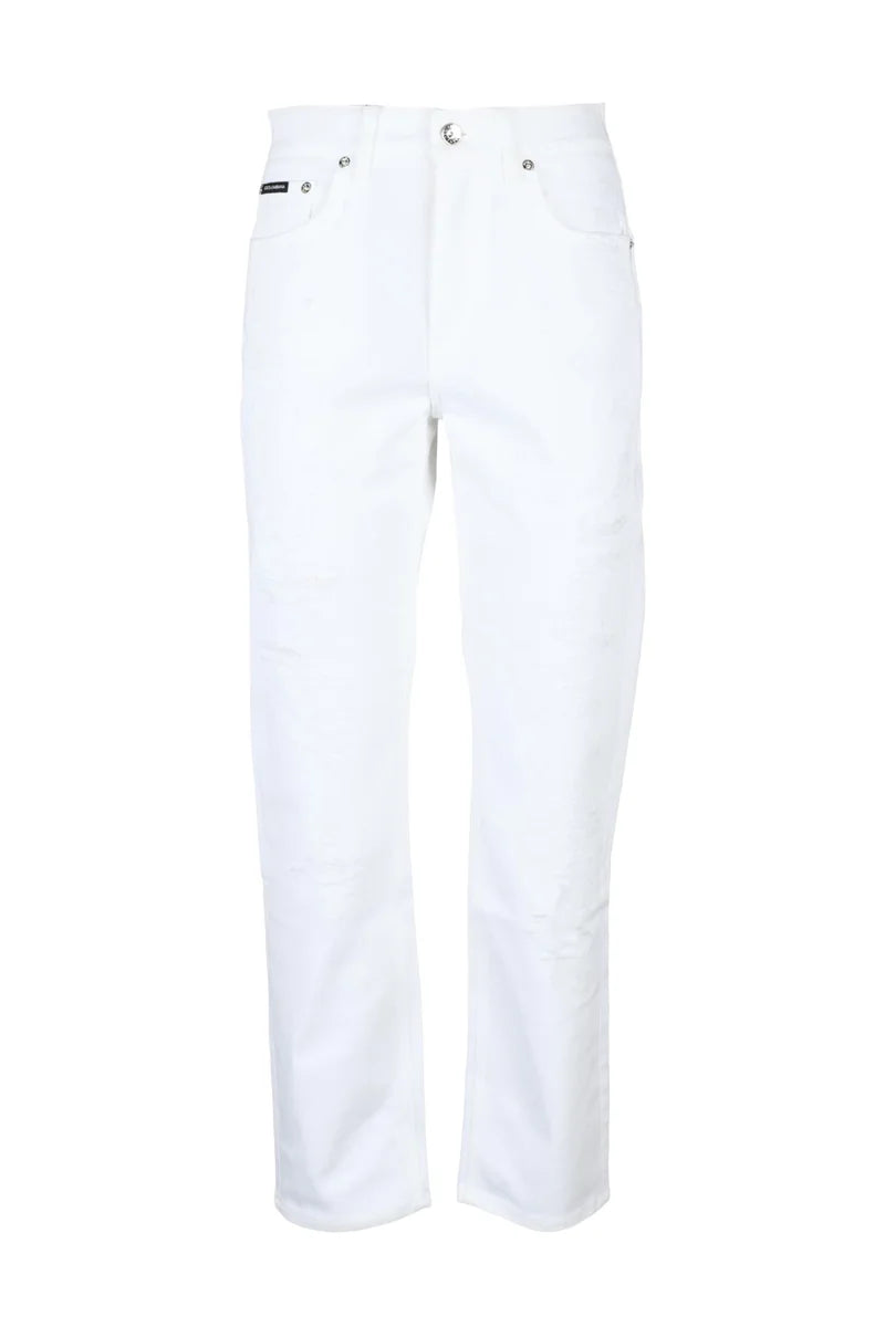 High Waist Jeans - White