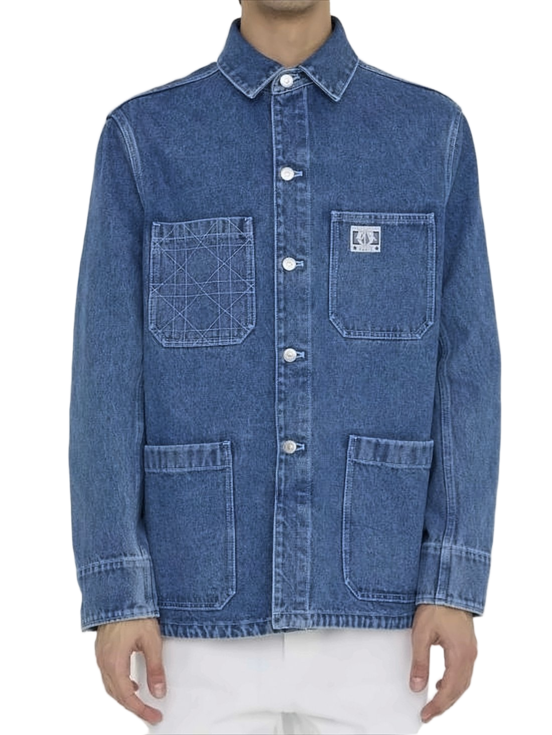 Denim Jacket with Button-Up Front