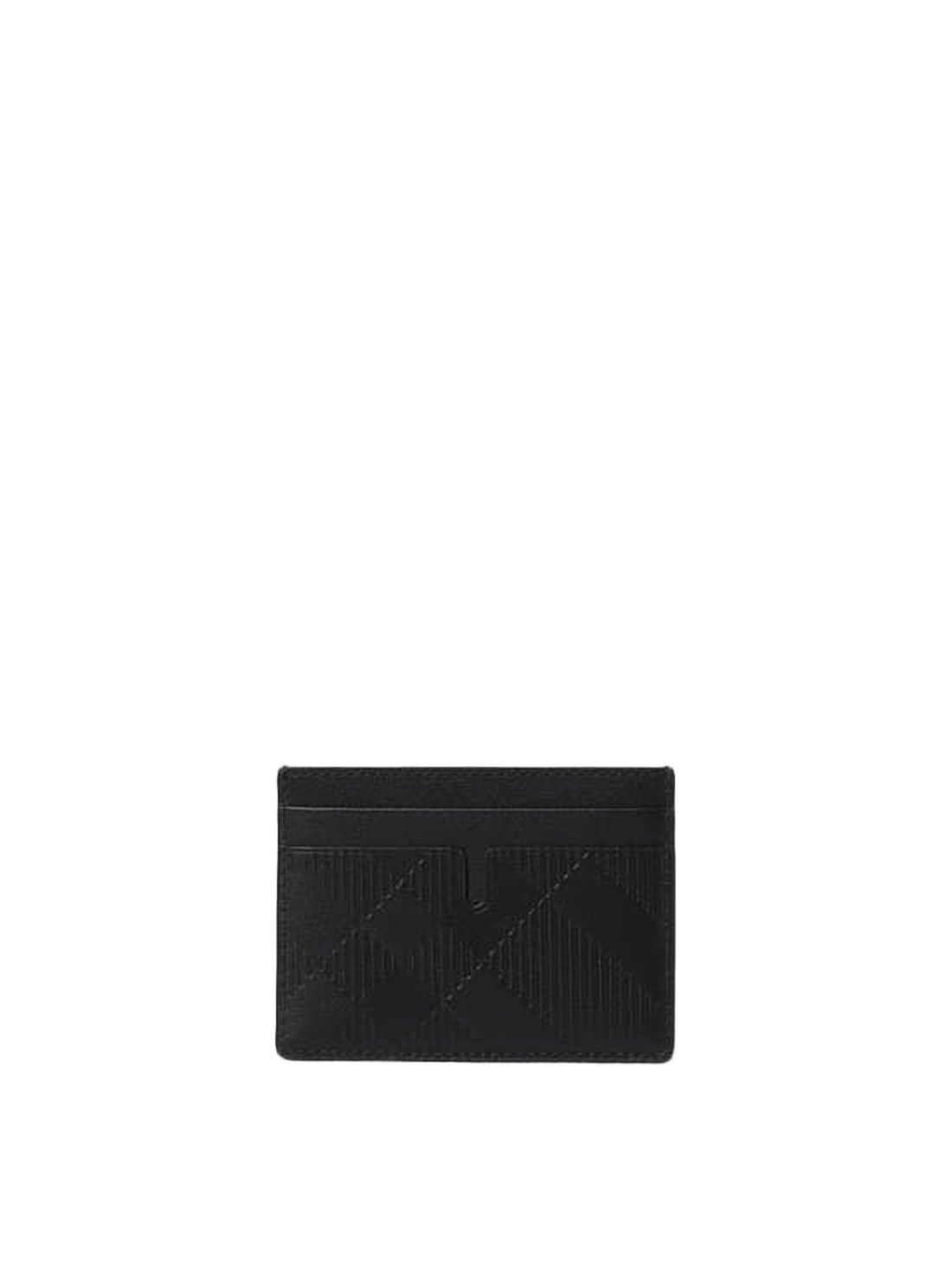 Rectangular Black Cow Leather Card Wallet