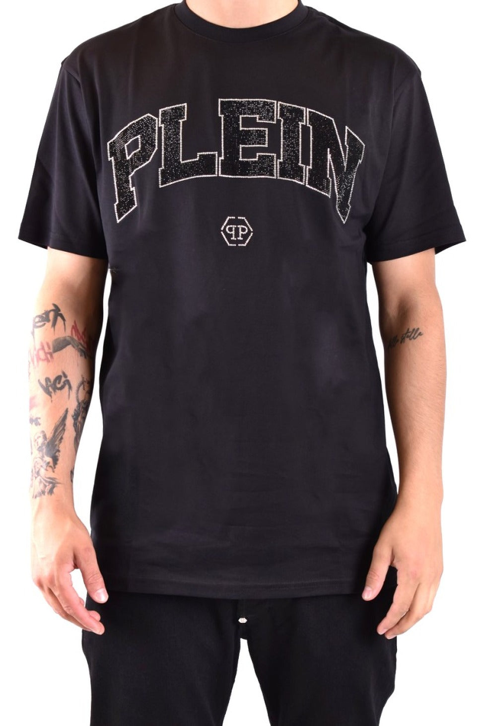 Oversized Logo Black Cotton T-Shirt