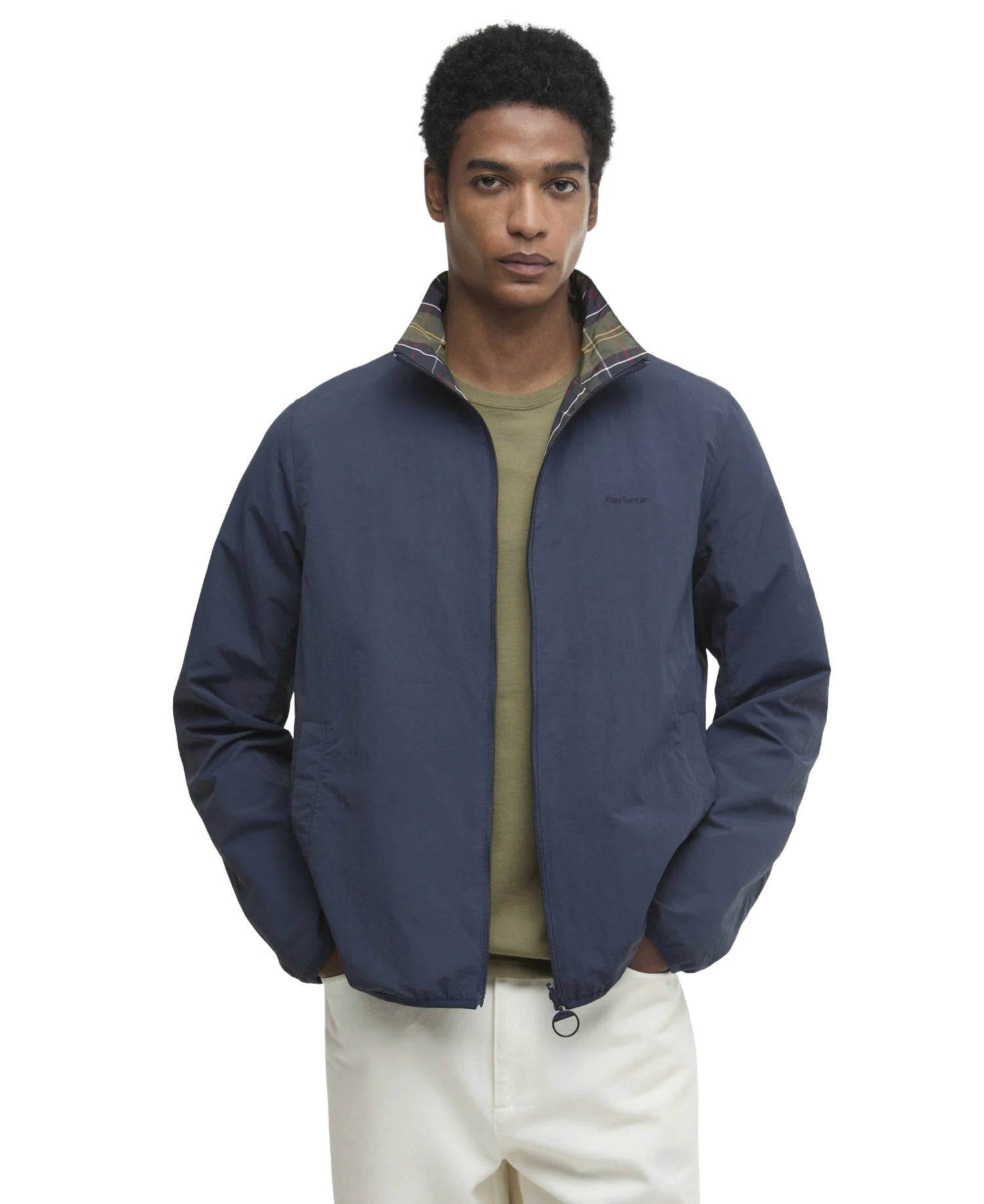 Navy Blue Reversible Polyamide Jacket