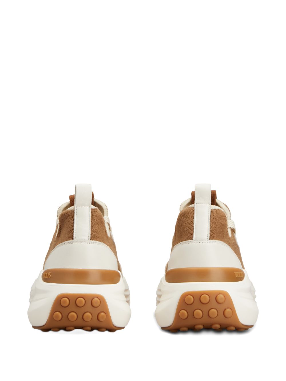 Brown Silk and Nylon Sneakers