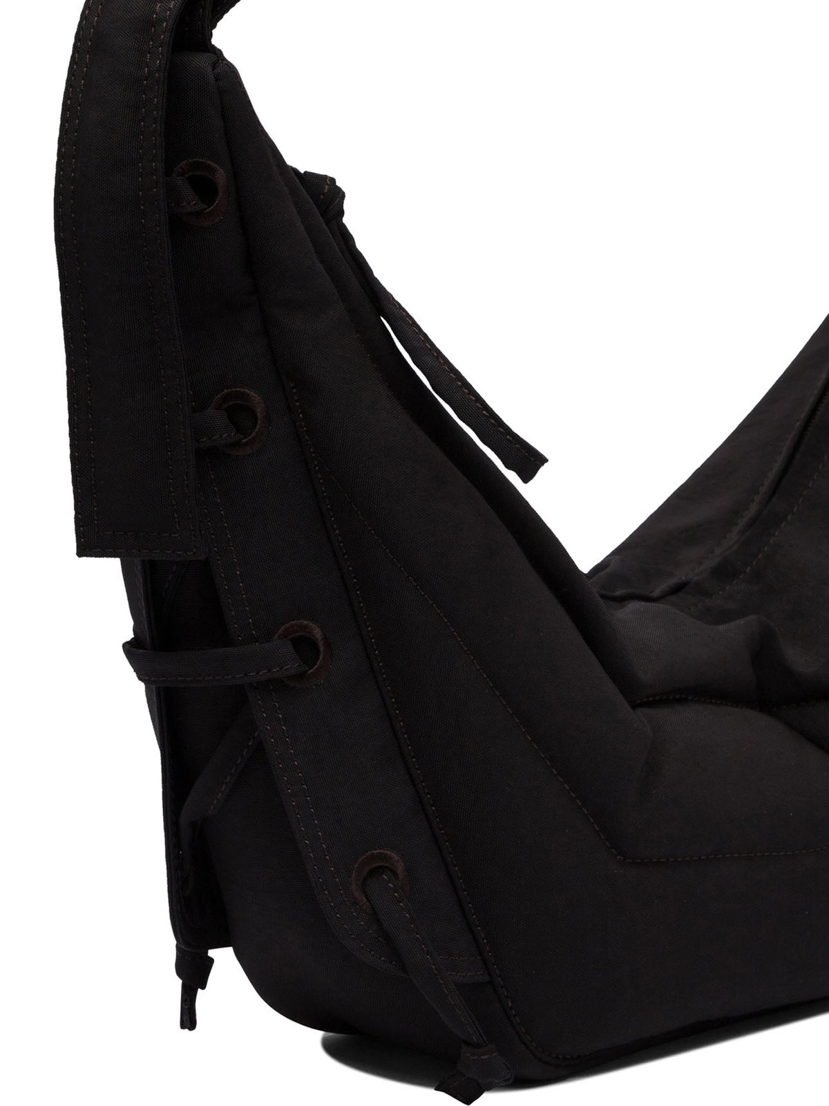 Crescent-Shaped Polyamide Shoulder Bag