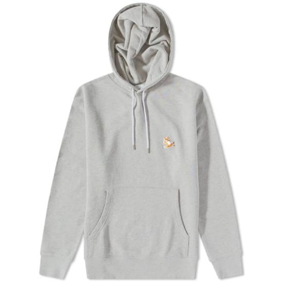 Light Grey Pullover Hoodie With Adjustable Drawstring Hood