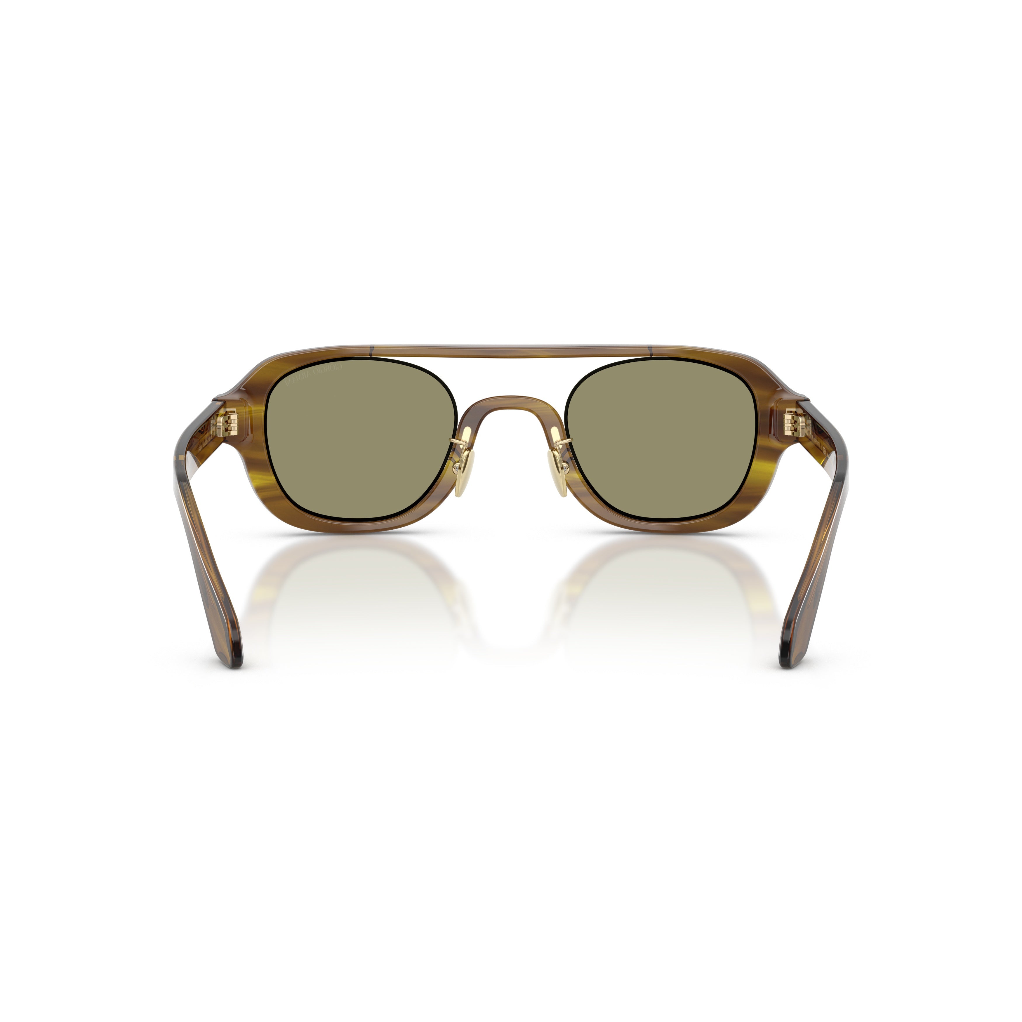 0ar8247 Translucent Brown Acetate Sunglasses with Olive Green Lenses