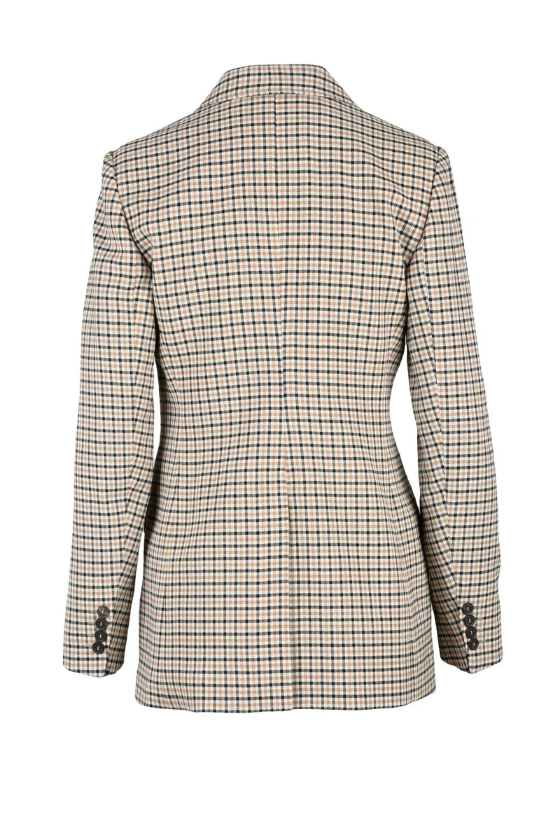 Farnese Double-Breasted Jacket - Beige/Brown