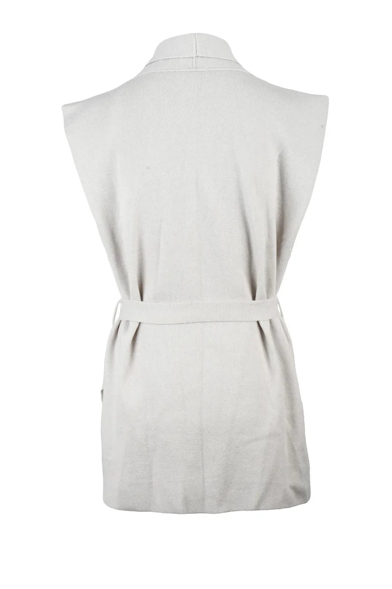 Wool Silk Cashmere Vest - Beige