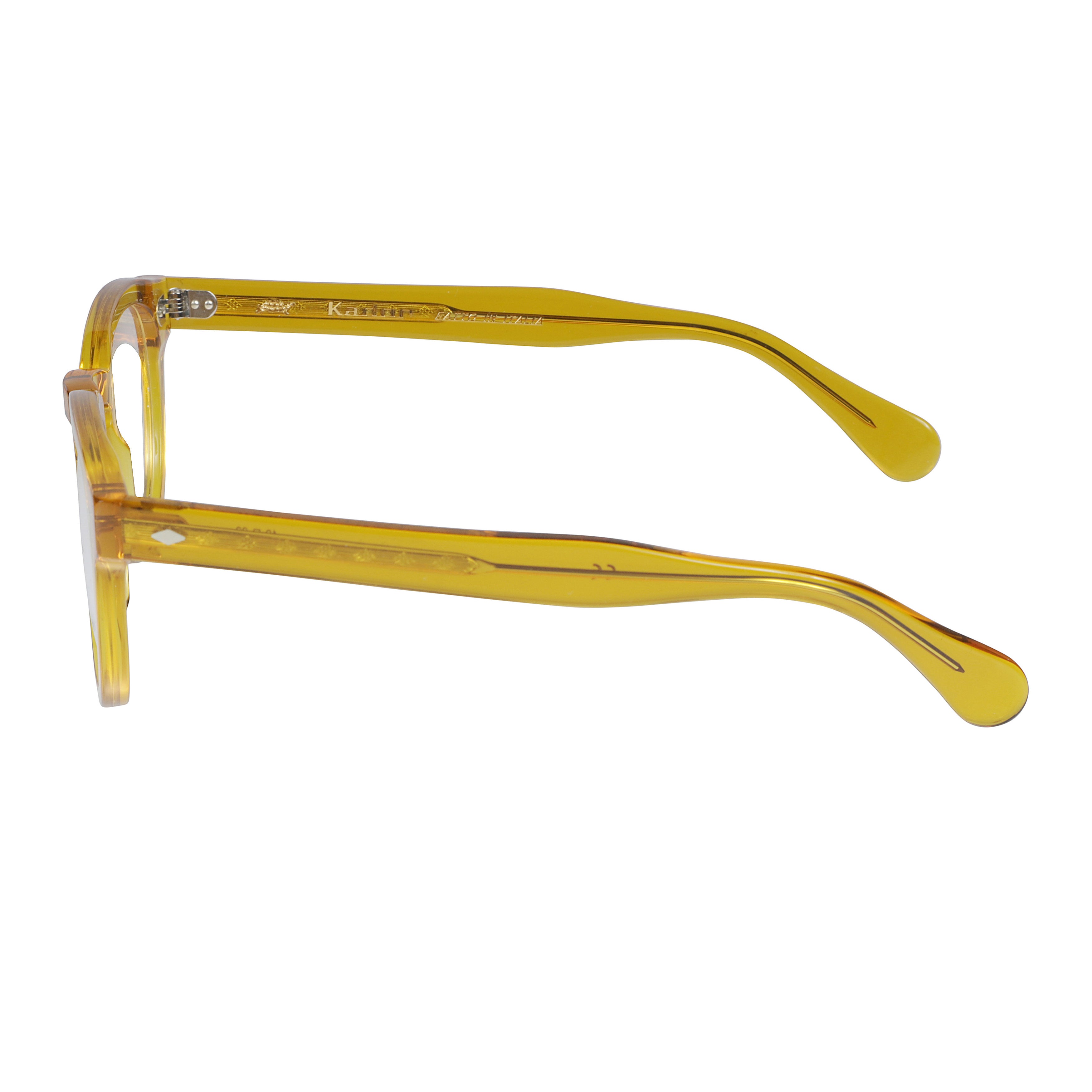 Jolly Cal 49 Translucent Yellow Rounded Square Eyeglasses
