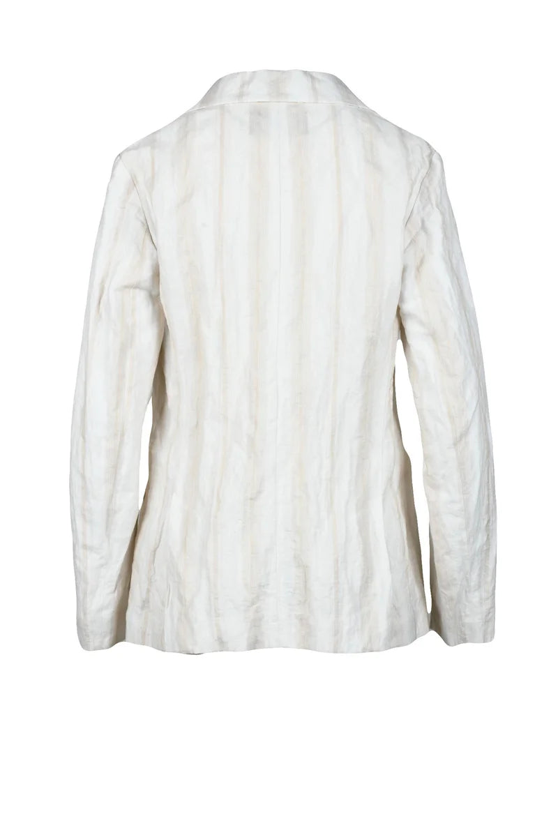 Jacket Cotton Metallic Fiber - White/Beige