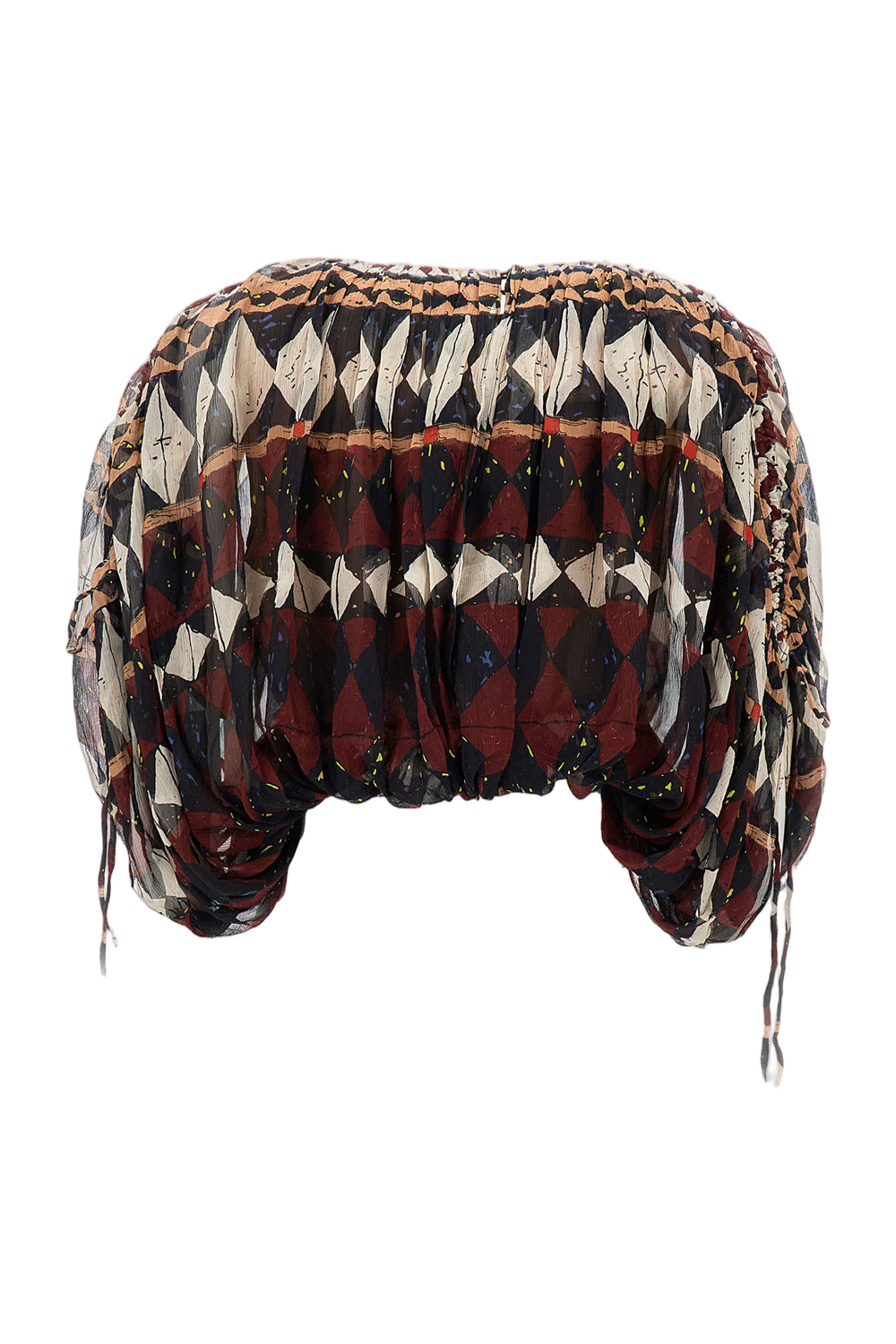 Voluminous Silk Blouse with Adjustable Drawstrings