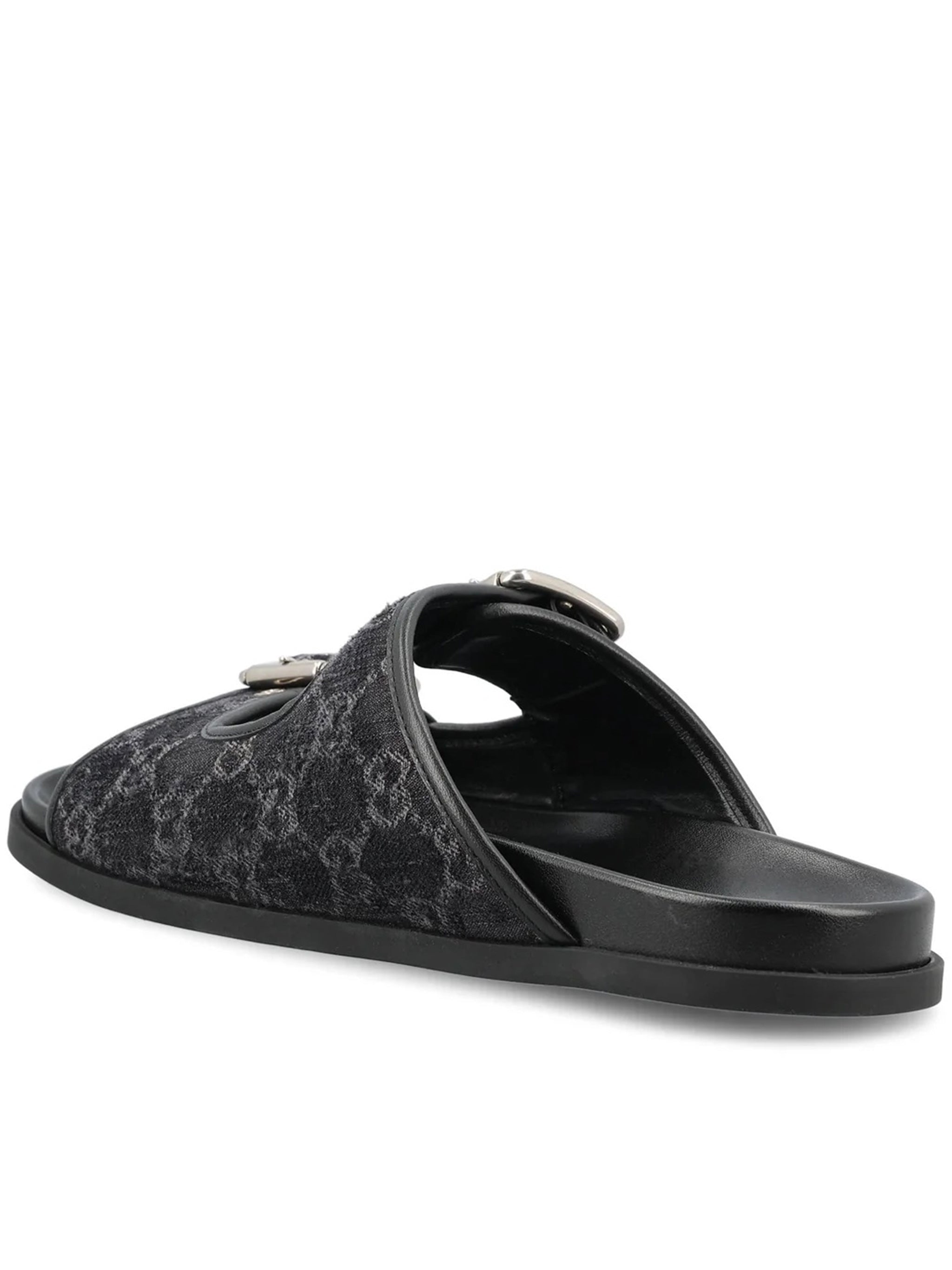 Black Rhein Slide GG Denim Sandals