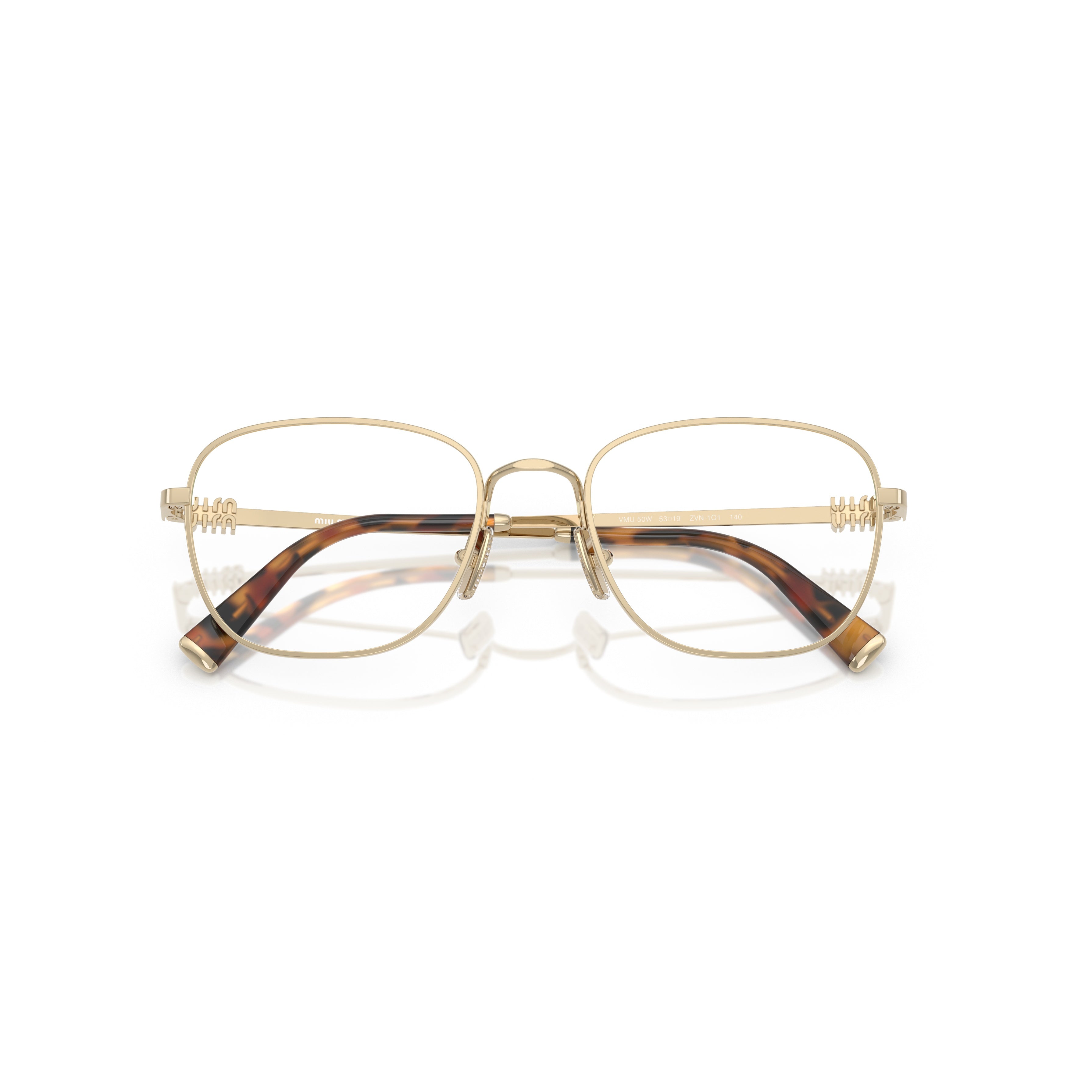 0mu 50wv Square Lens Metal Frame Eyeglasses