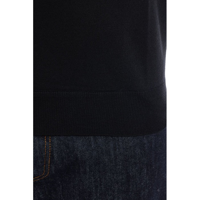 Merino Wool Sweater With Classic Crew Neckline