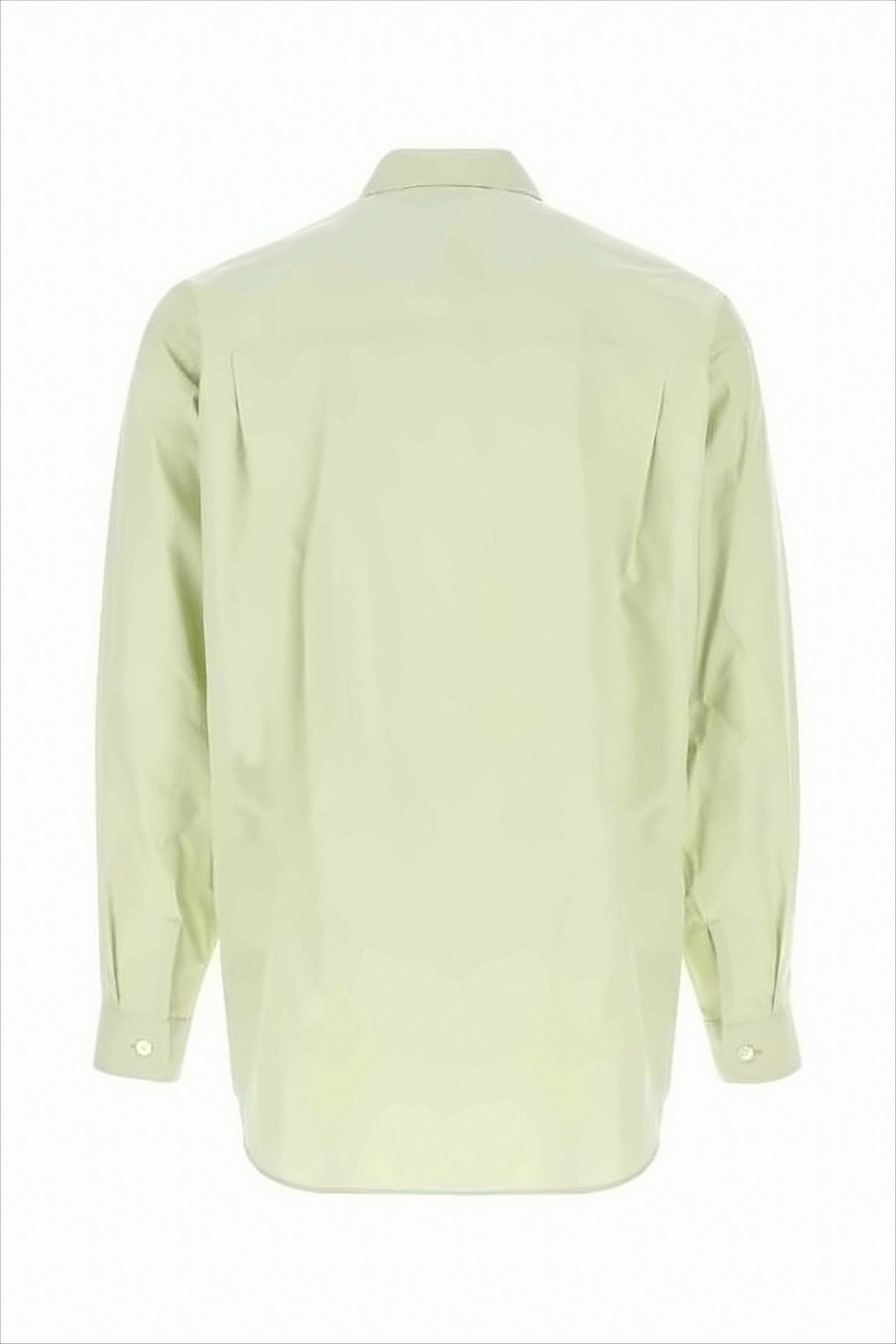 Classic Green Long-Sleeve Shirt with Button-Down Front