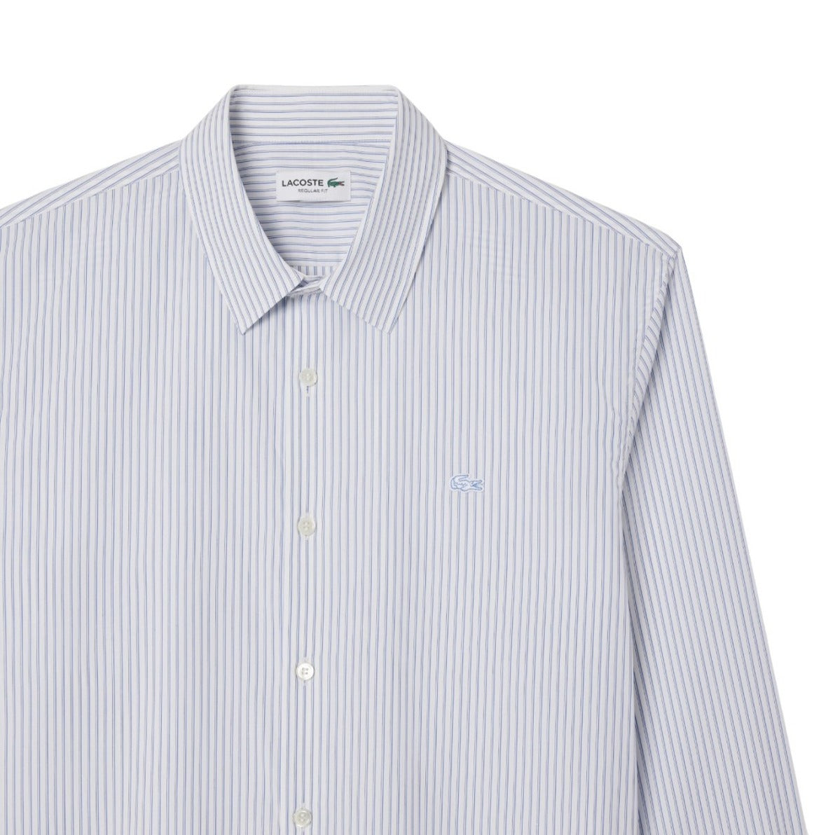 Cotton Poplin Shirt With Stiffened Collar