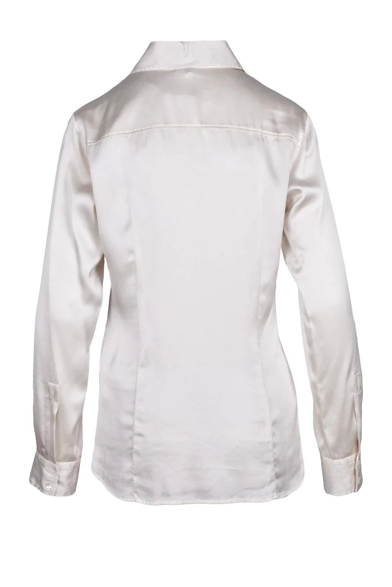 Stretch Silk Shirt - White