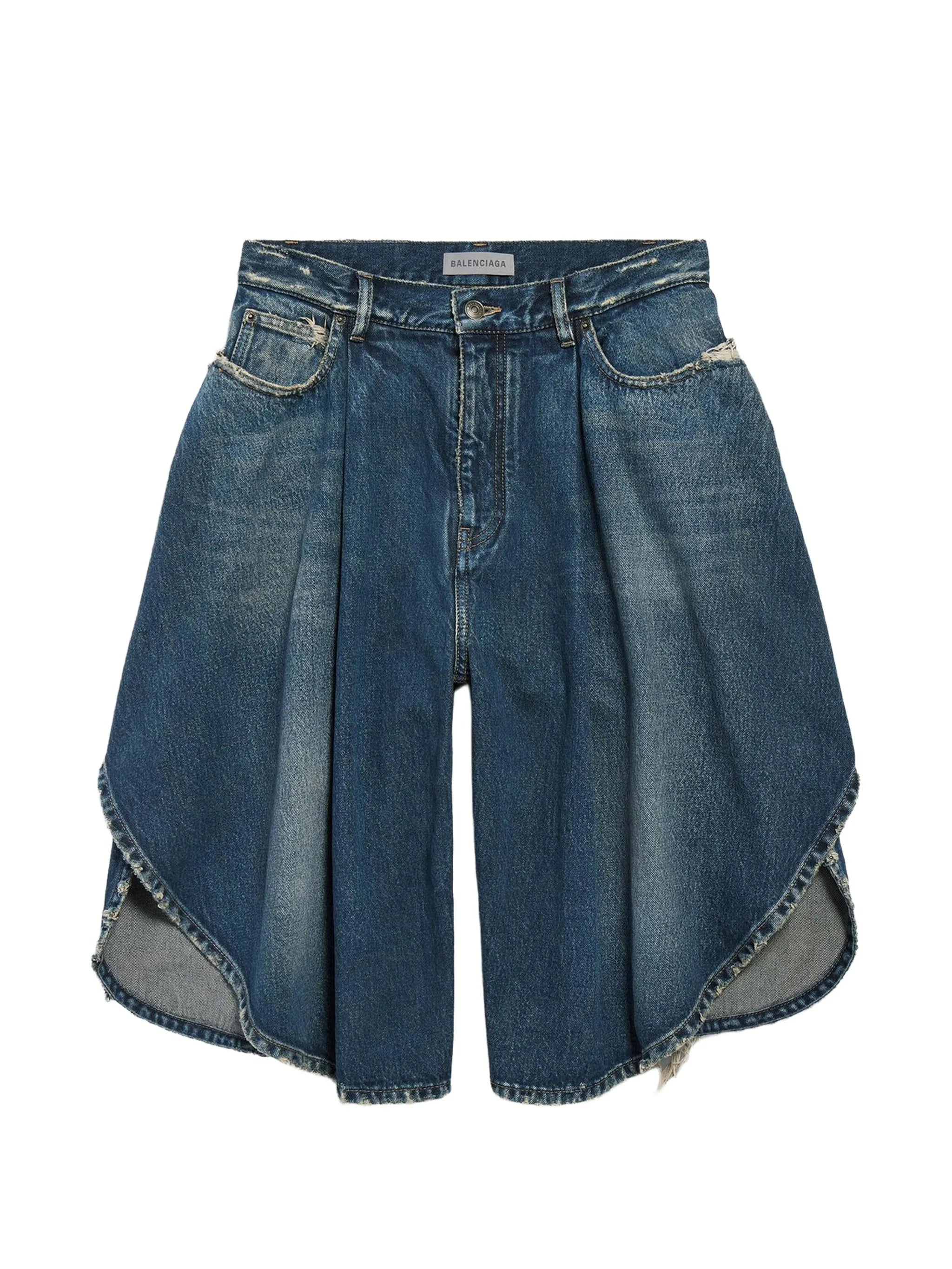 Blue Tulipe Denim Bermuda Shorts