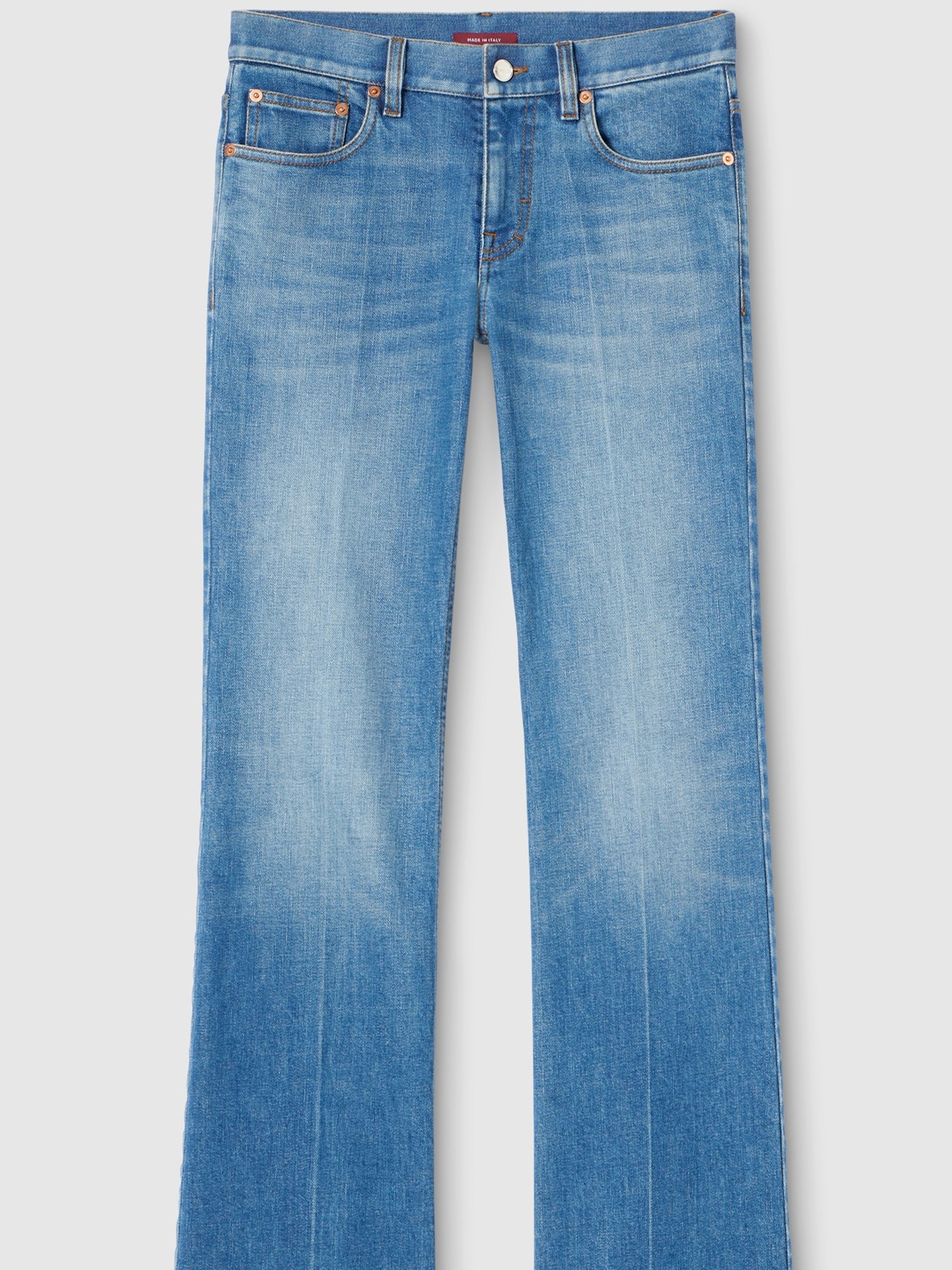 Blue Light Blue Flared Retro Jeans