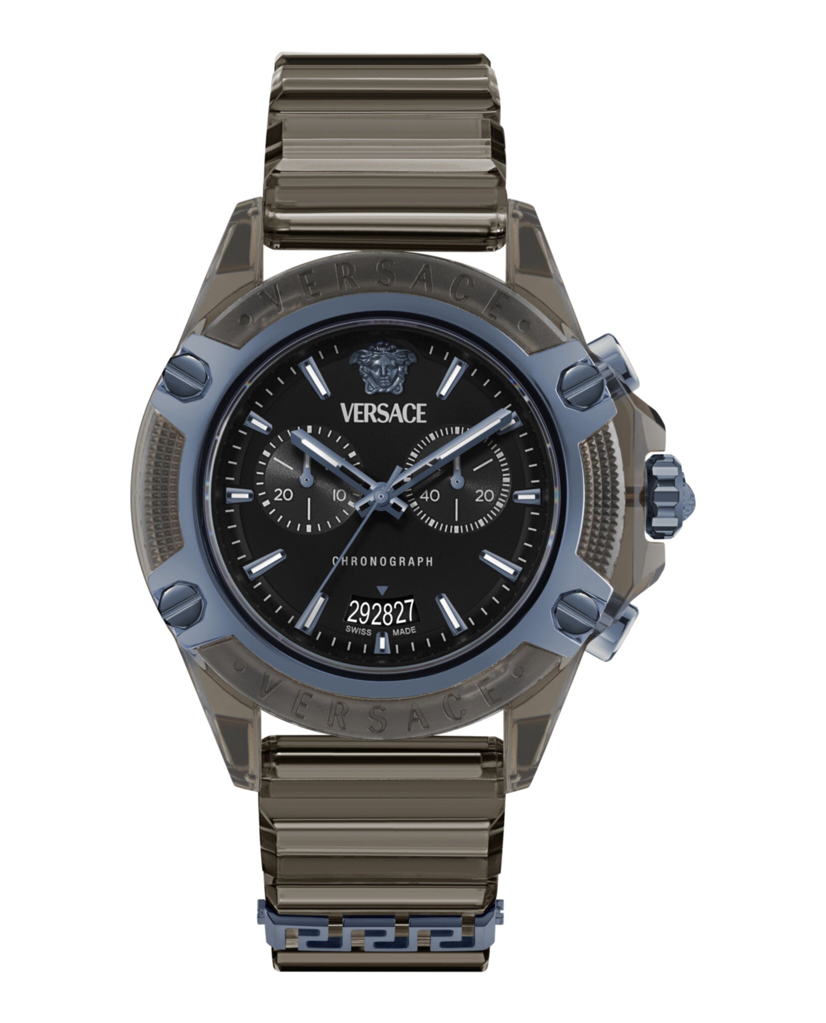 Icon Active Chronograph Watch with Transparent Black Case