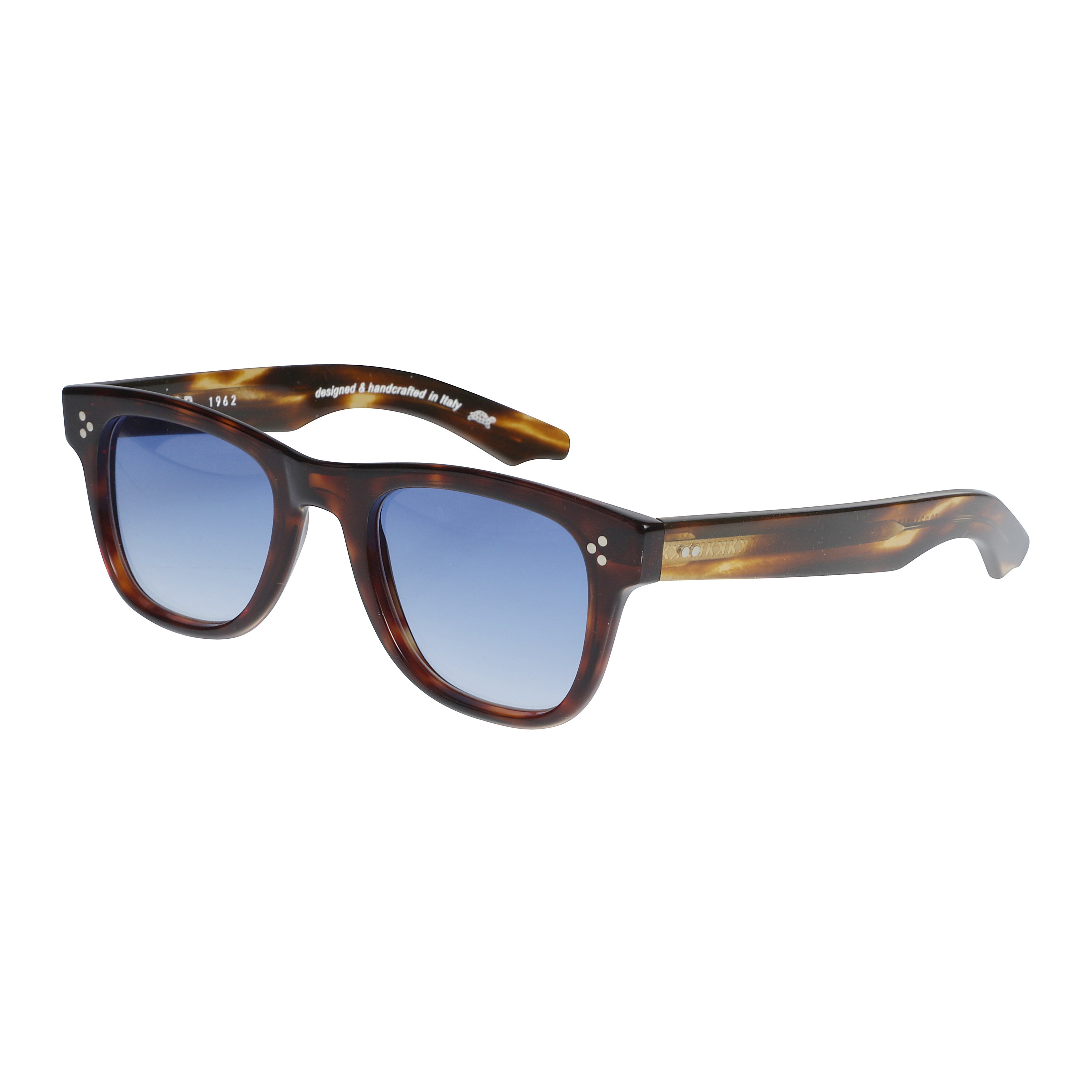Voyager 23 Tortoiseshell Square Sunglasses with Gradient Blue Lenses