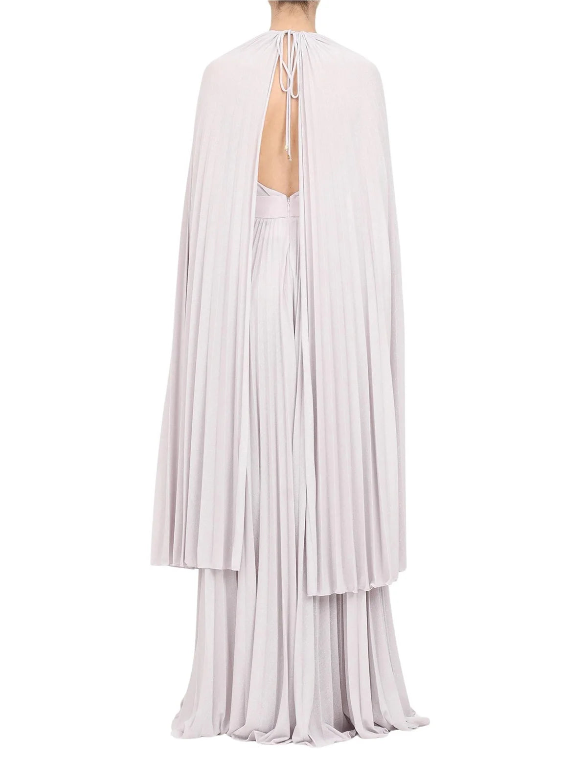 Pink Viscose Polyester Polyamide Maxi Dress