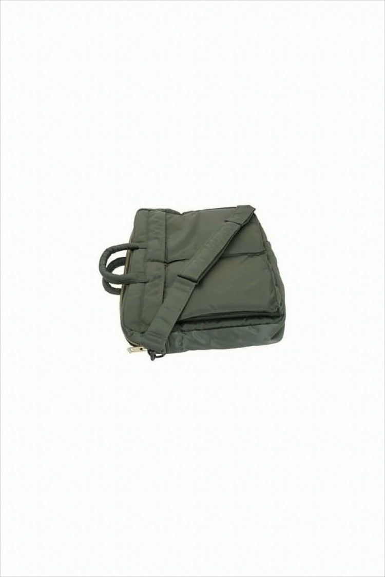 Rectangular Nylon Tote Bag with Zippered Pockets