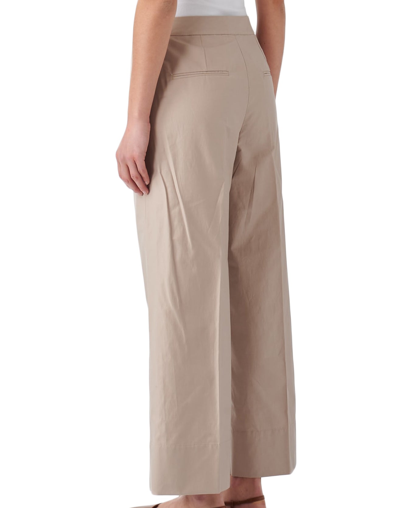Relaxed Fit Straight-Leg Pants with Drawstring Closure