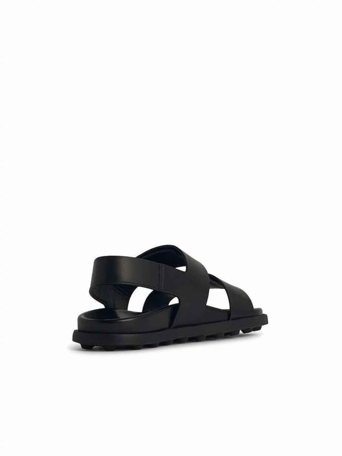 Sleek Black Calfskin Sandals