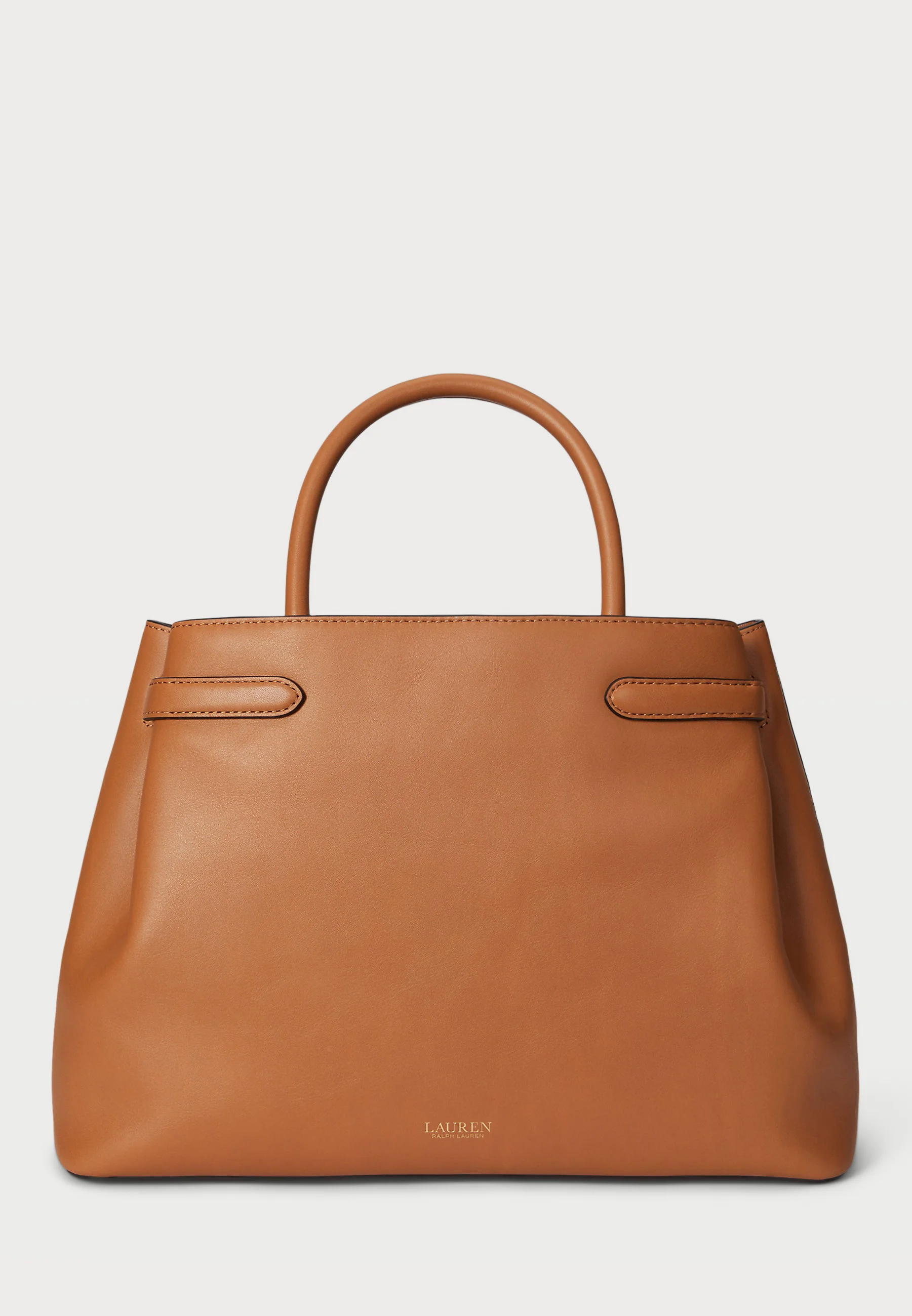 Brown Smooth Leather Satchel Bag