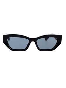 Cat-Eye Sunglasses with Angular Frame and Grey Lenses