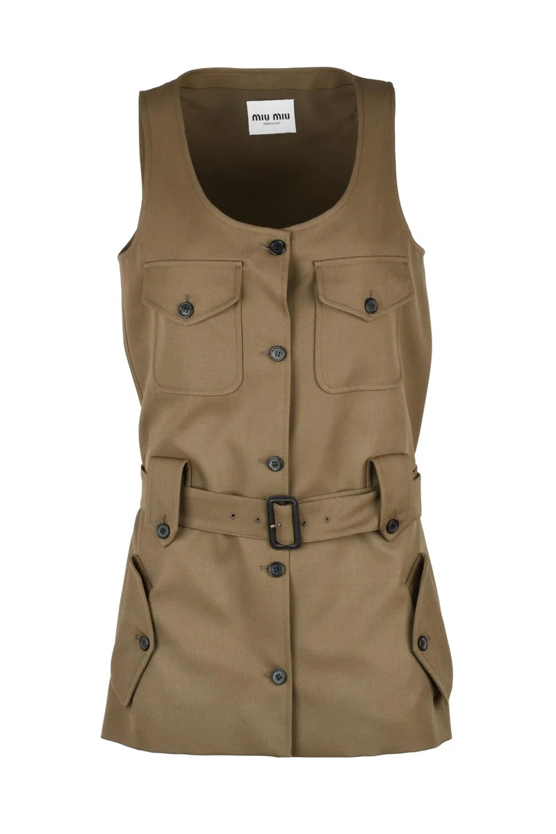 Short Dress - Khaki