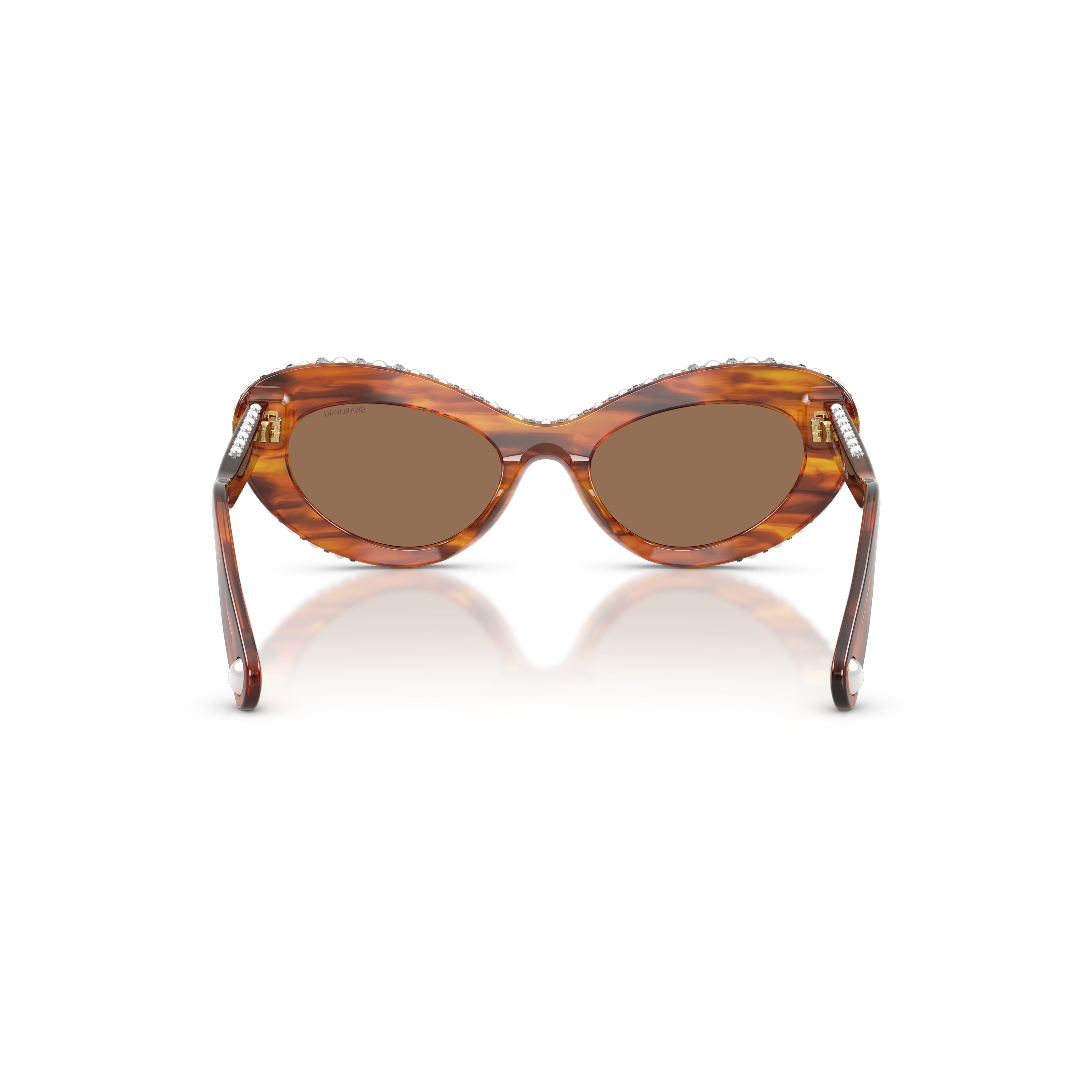 0Sk6061U Cat-Eye Tortoiseshell Sunglasses with Crystalline Accents