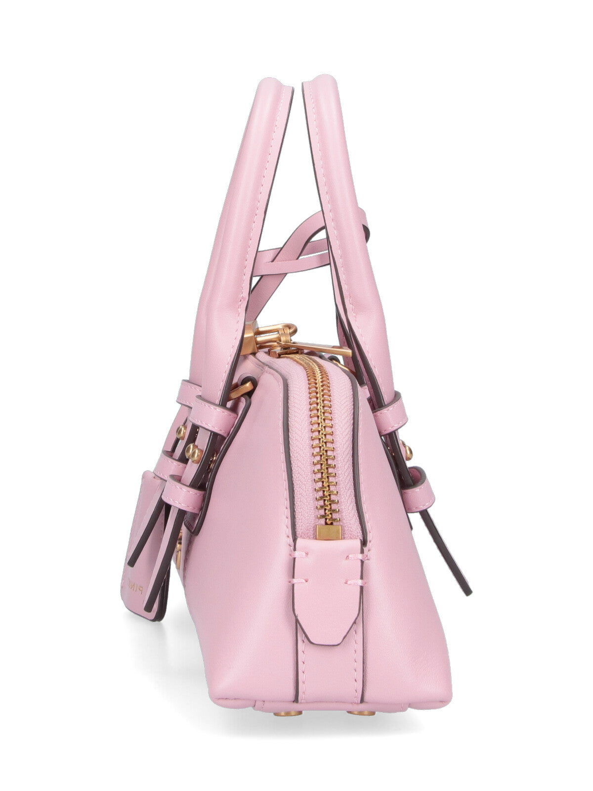Structured Pink Handbag With Detachable Shoulder Strap