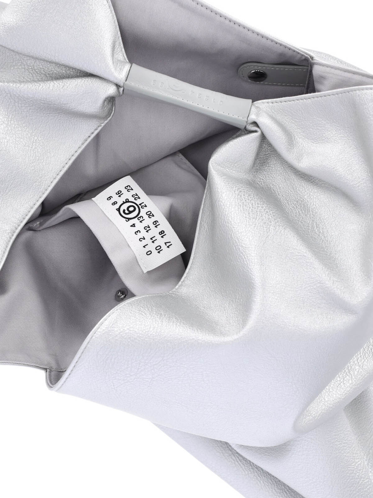 Structured Silver Bag With Minimalistic Design