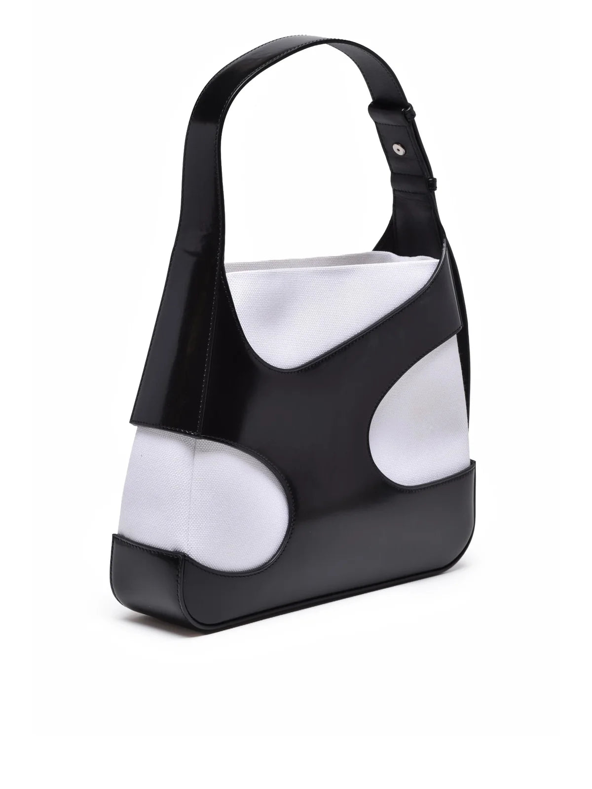 Cut Out Shoulder Bag - Black/White
