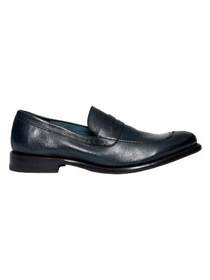 Blue Leather Moccasin