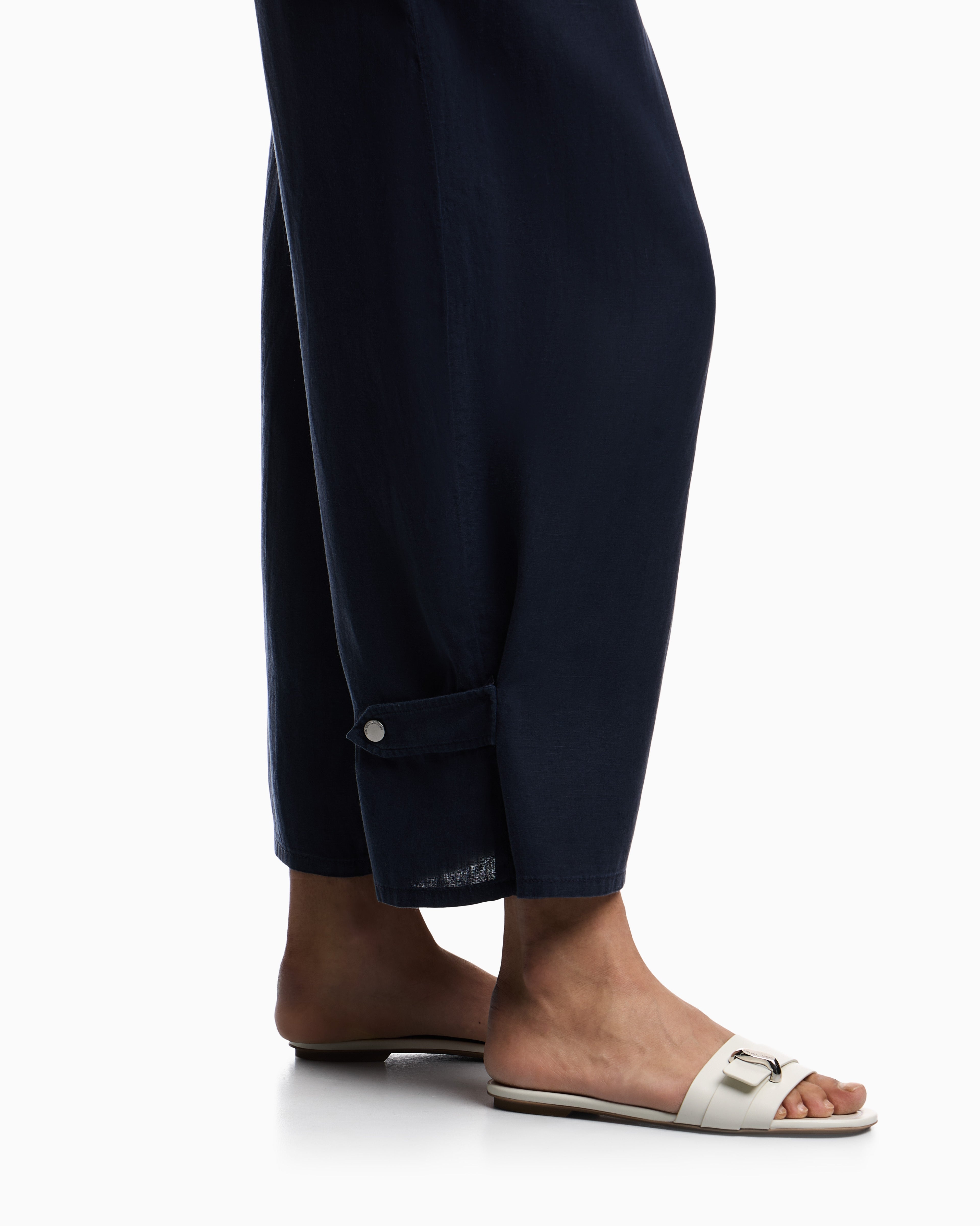 J4e Relaxed Fit Linen Five Trousers